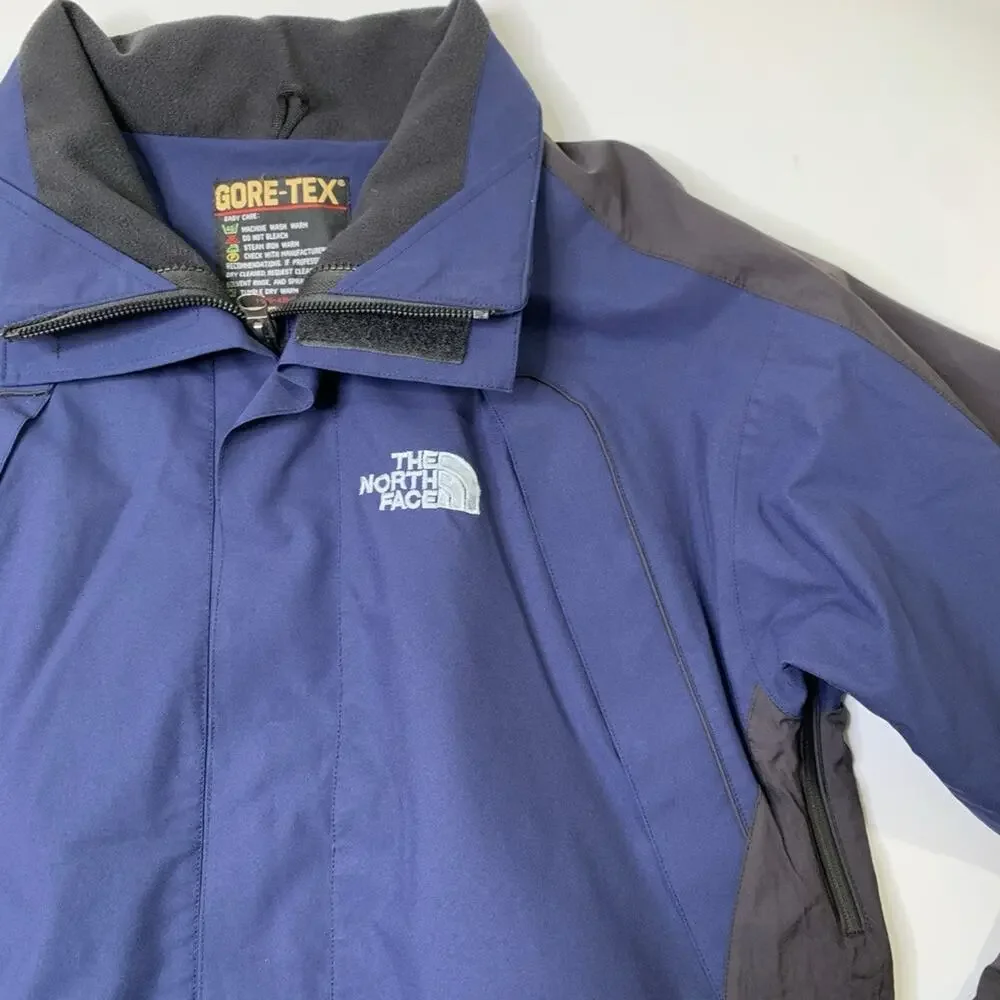 The North Face Jacket Men Medium Navy Black Summit Series GoreTex XCR Waterproof